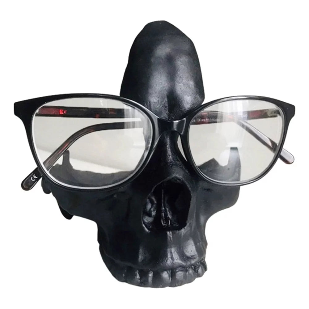 Skull Glasses Stand Holder, Sunglasses Stand, Desk Tidy, Gothic Decor, Skeleton Eyeglasses Holder, Eyewear Stand