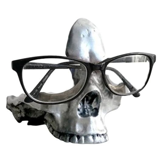 Skull Glasses Stand Holder, Sunglasses Stand, Desk Tidy, Gothic Decor, Skeleton Eyeglasses Holder, Eyewear Stand