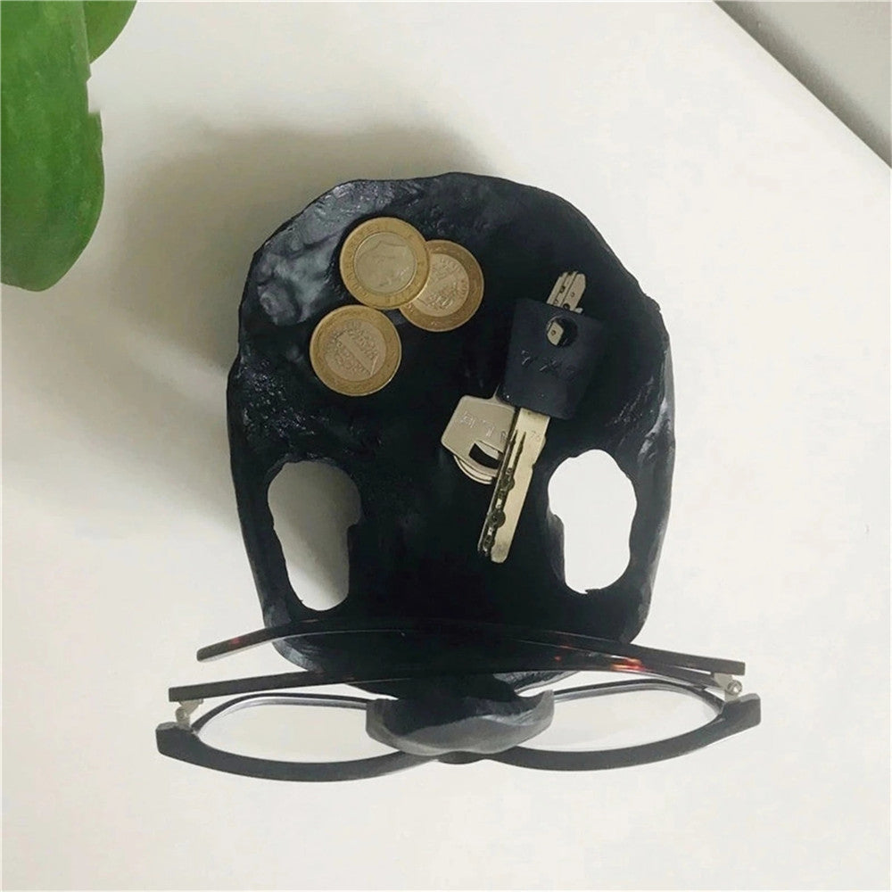 Skull Glasses Stand Holder, Sunglasses Stand, Desk Tidy, Gothic Decor, Skeleton Eyeglasses Holder, Eyewear Stand