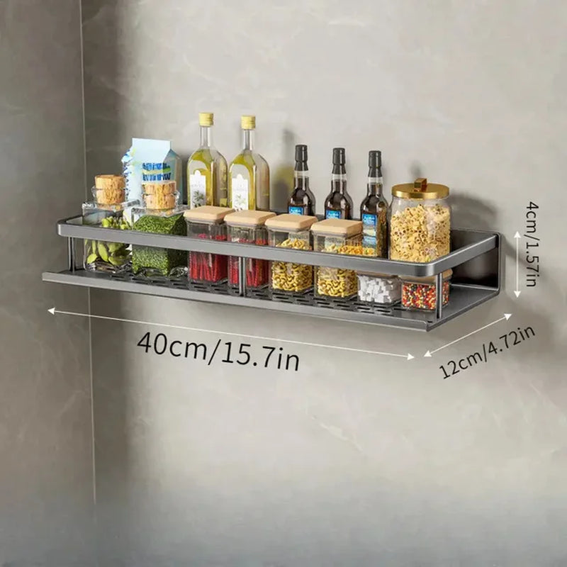 Spice, Farmhouse Condiment Organizer Cabinet Hanging, Flexible Wall Shelf Kitchen Storage, Perfect for Kitchen Item Storage