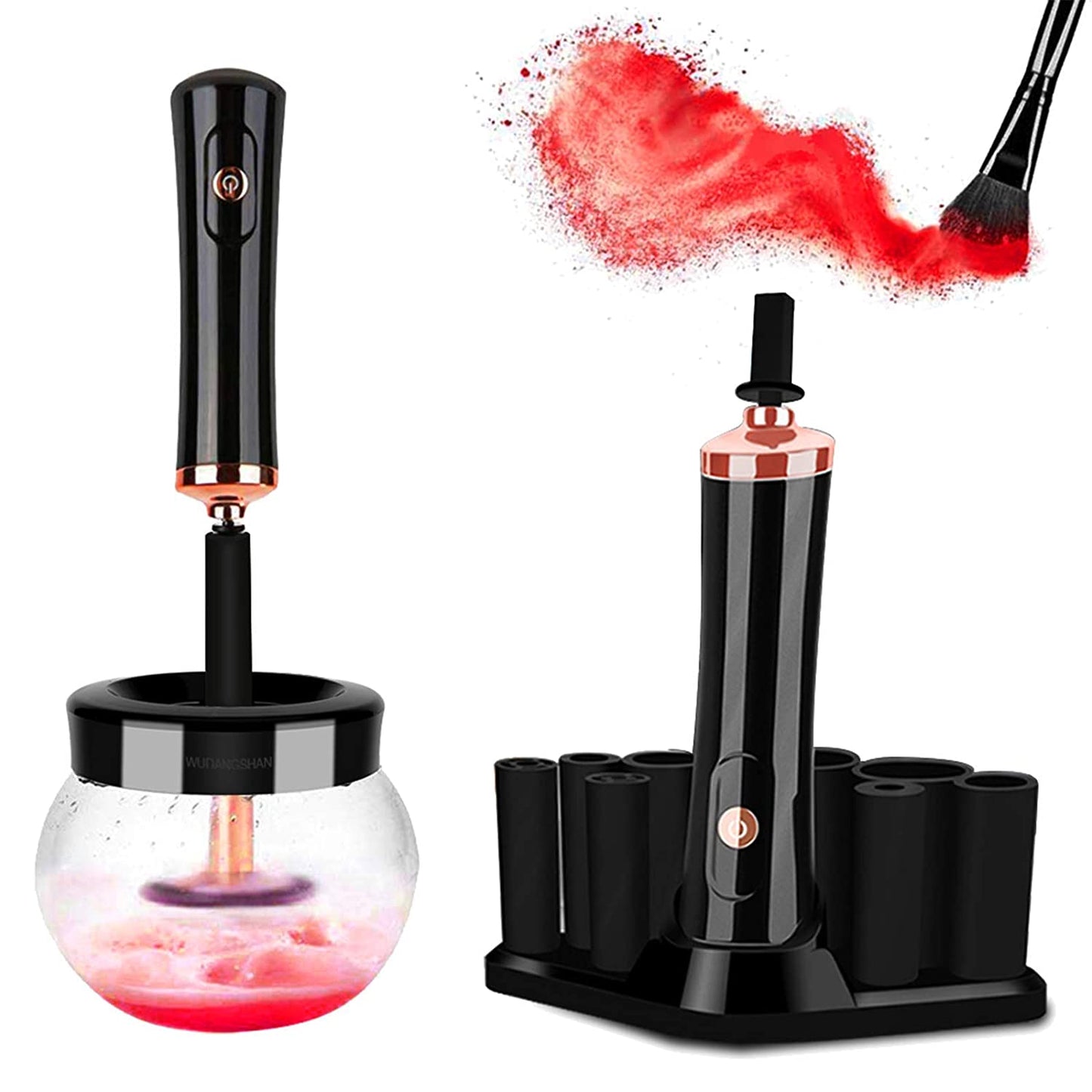 Makeup Brush Cleaner and Dryer Machine with Powerful Spinner Completely Clean and Dry Quickly in Seconds for All Size Cosmetic Brushes