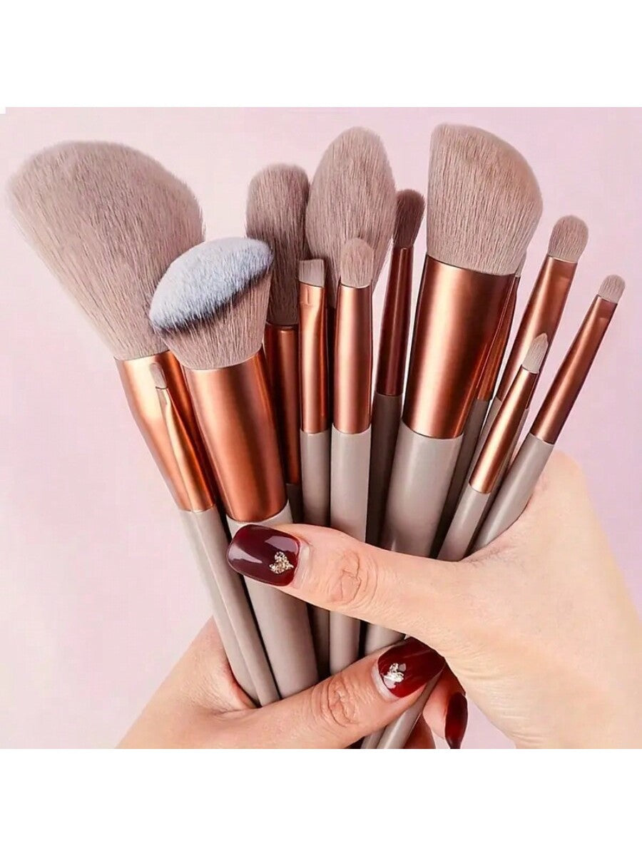 13Pcs Makeup Brush Set Soft Fluffy Professional Cosmetic Foundation Powder Eyeshadow Kabuki Blending Make up Brush Beauty Tool with Bag Makeup Sponge Beauty Gift for Makeup Beginner Black Friday