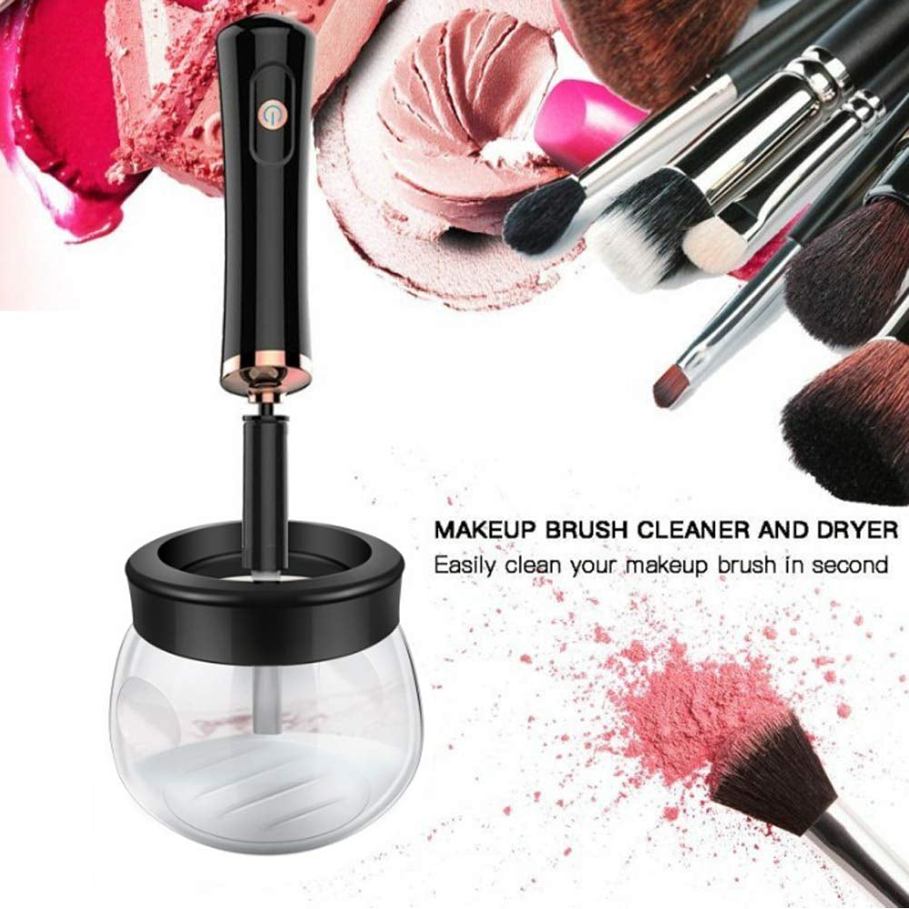 Makeup Brush Cleaner and Dryer Machine with Powerful Spinner Completely Clean and Dry Quickly in Seconds for All Size Cosmetic Brushes